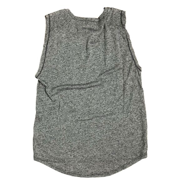 Lauren Moshi Smiley Face Graphic Tank | Women’s XS | Gray Muscle Tee - Picture 6 of 6